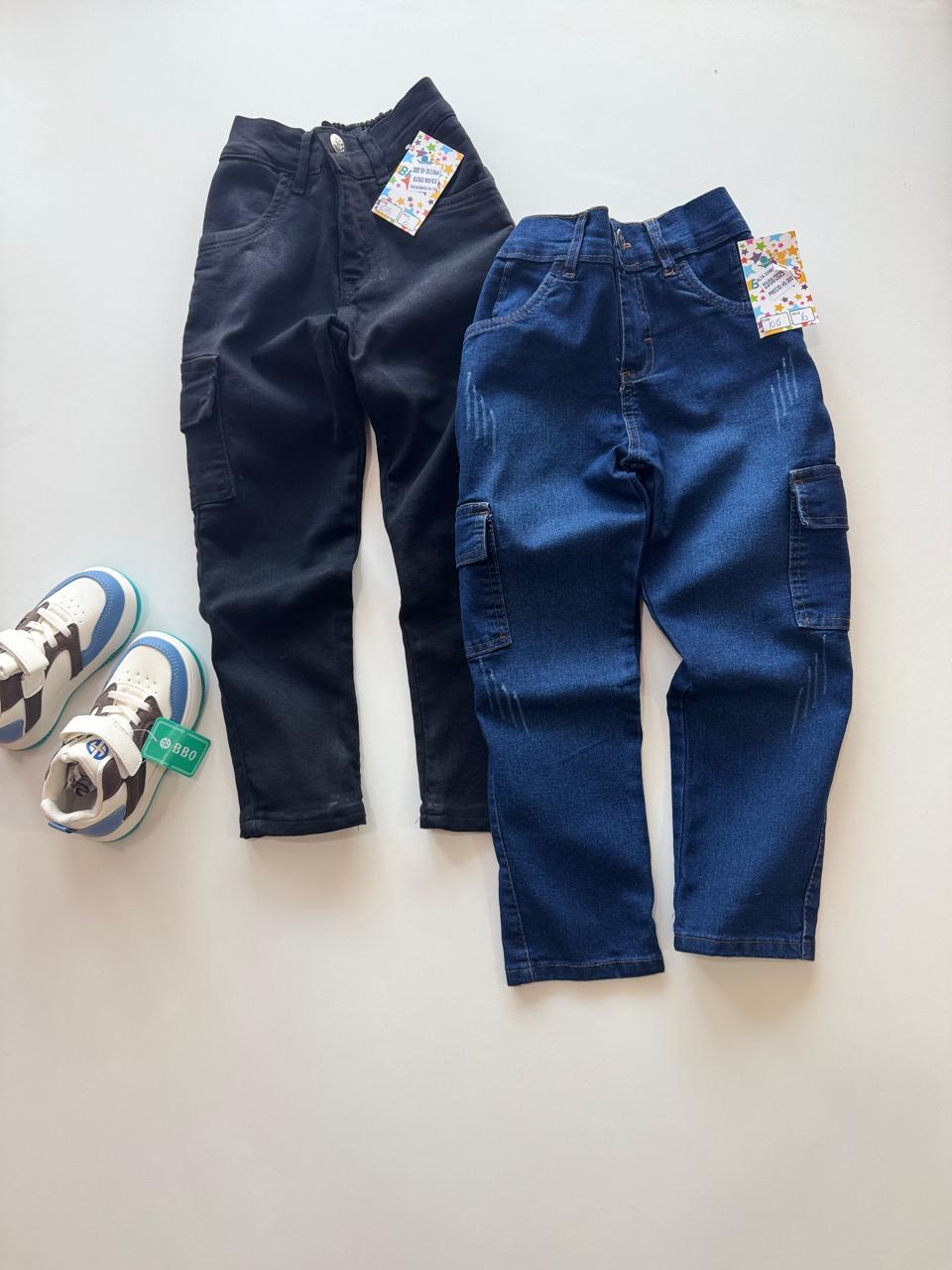 Jeans cargo para nene 