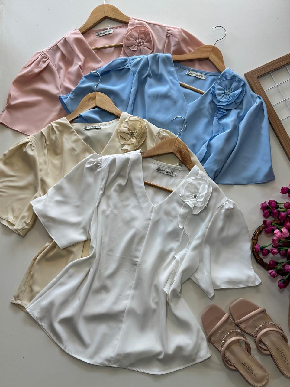 Blusa social talla plus