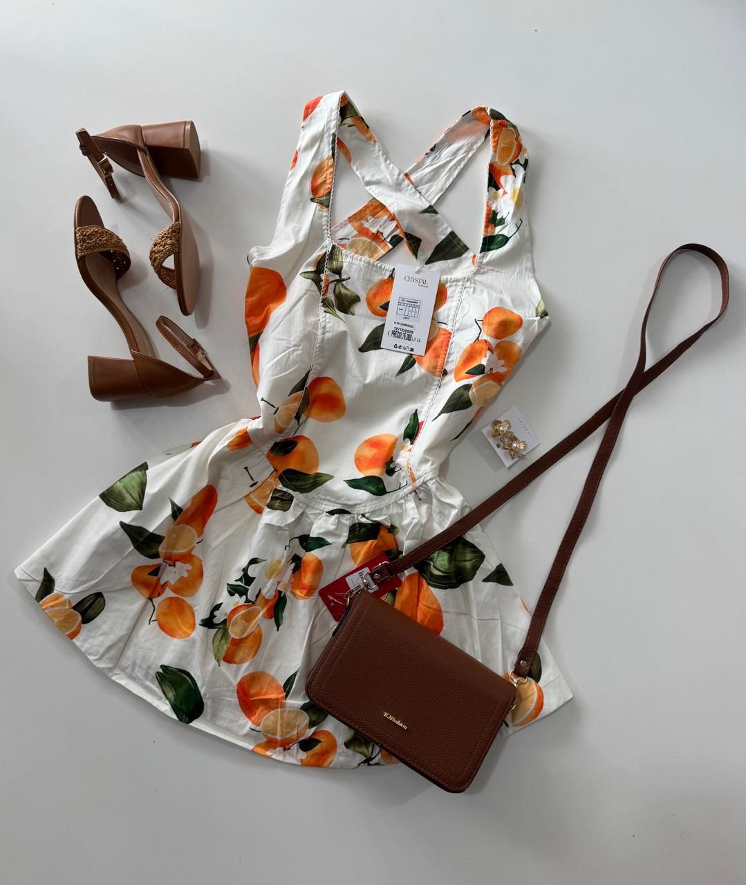 Vestido de lino espalda cruzada