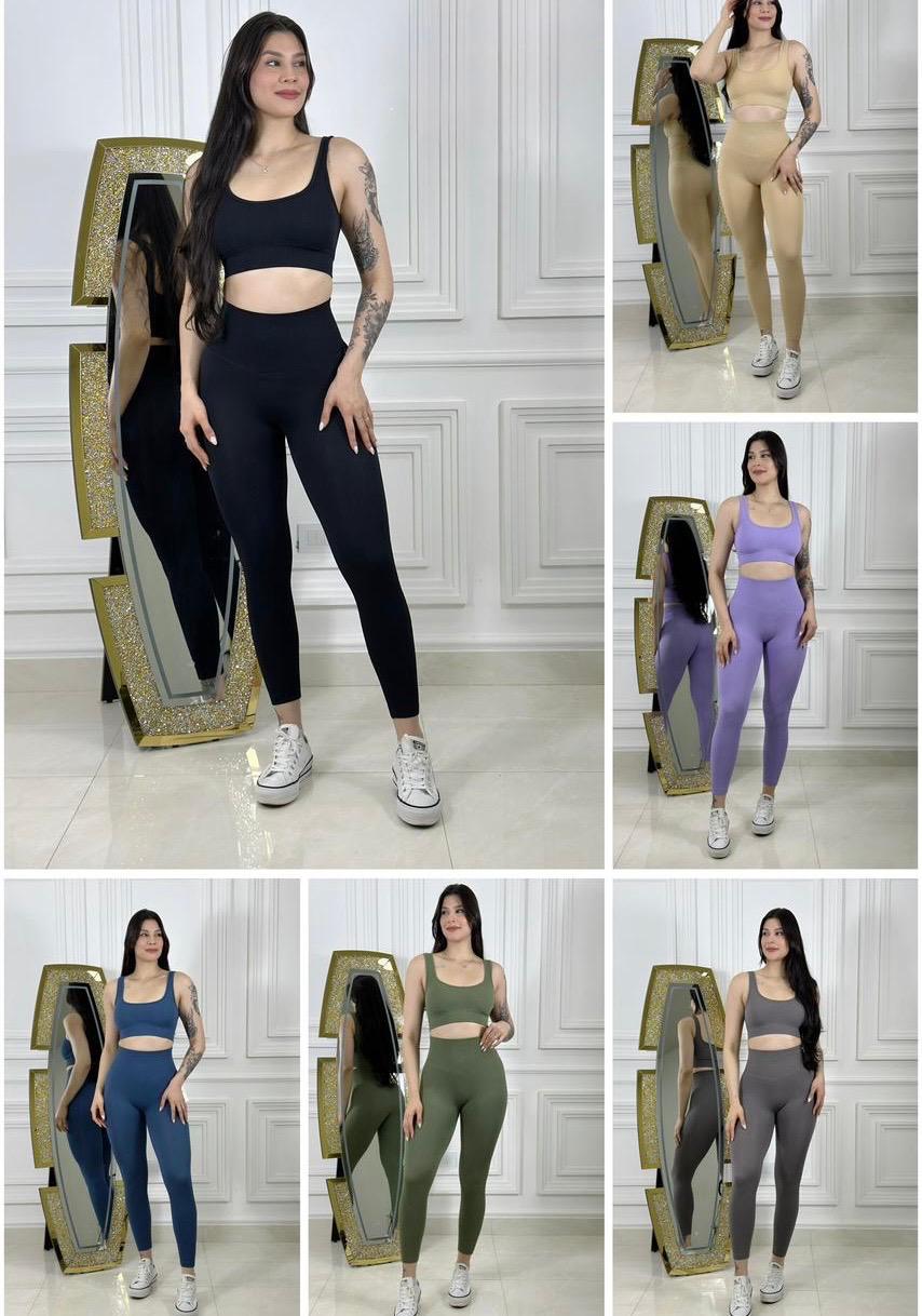 Conjunto en morley calza y top