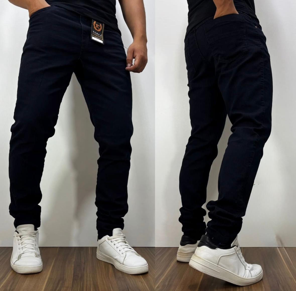 Pantalón clásico negro para caballero