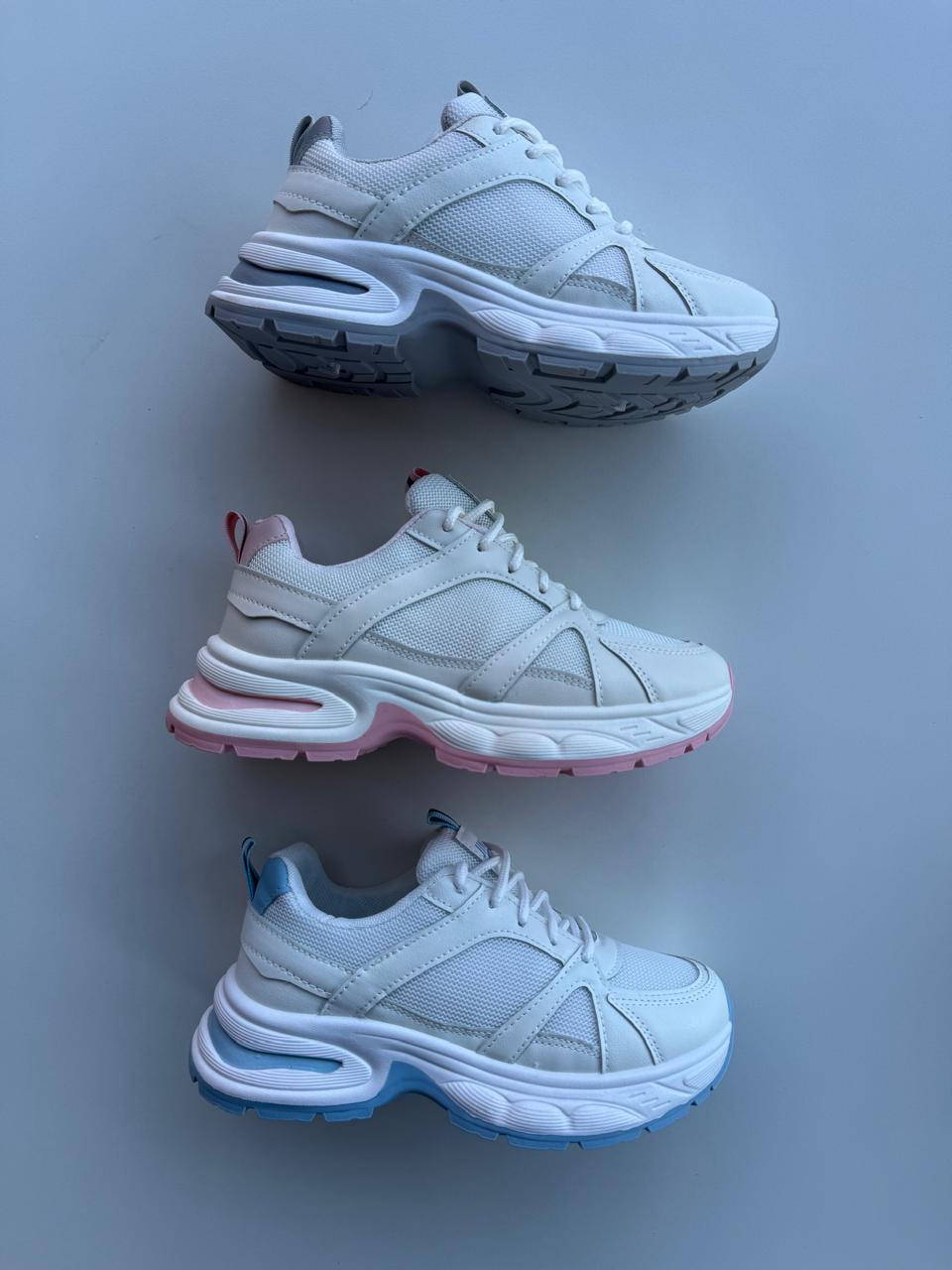 Zapatillas tres tonos horma chica