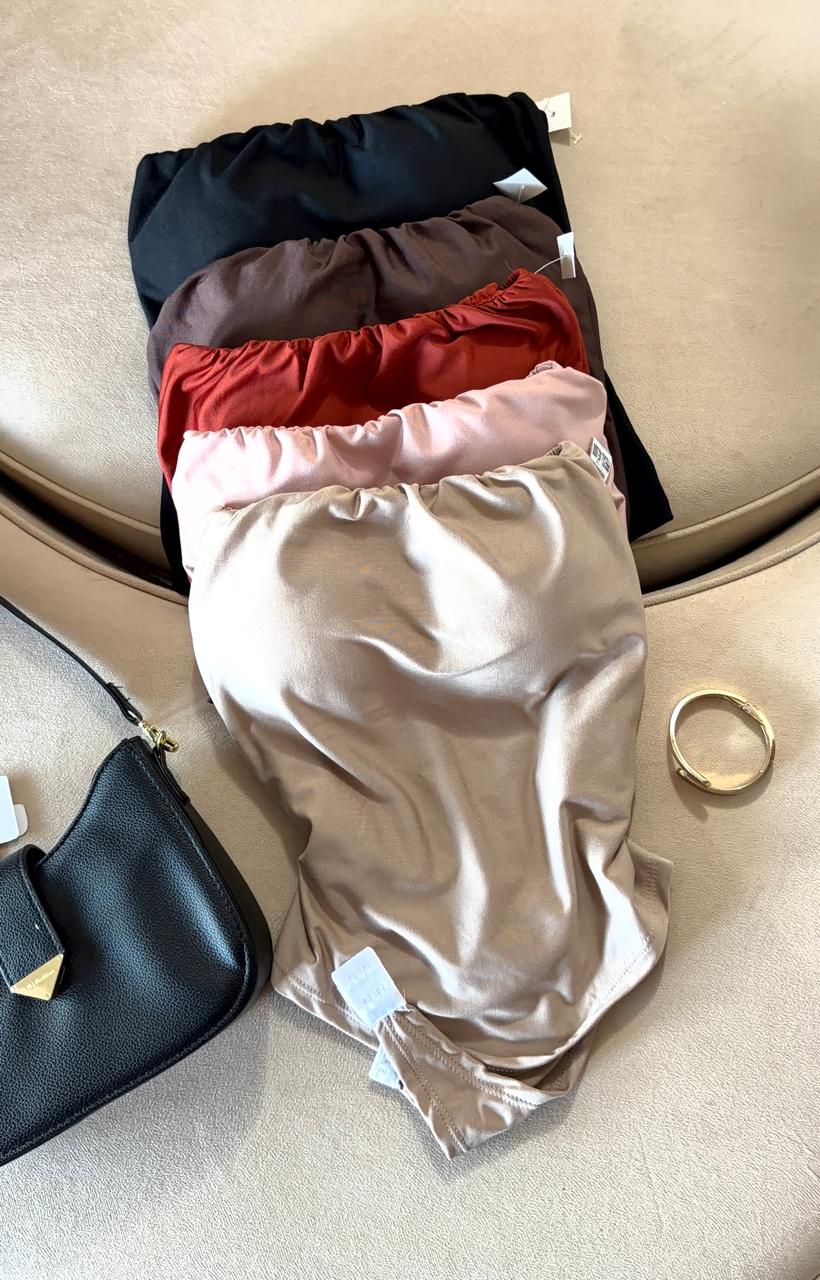 Body en strapless con pechera talle único adaptable 45 000 gs