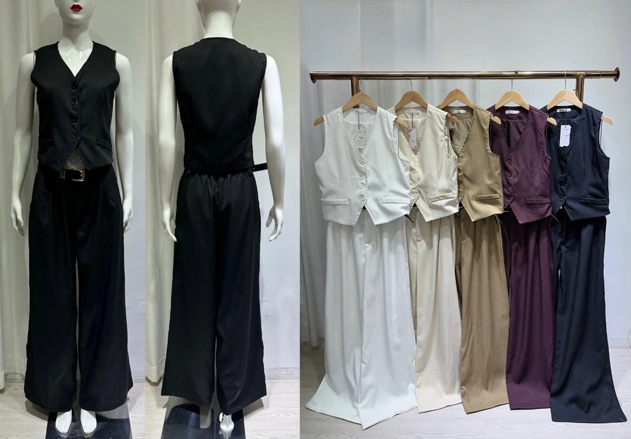 Set sastrero chaleco y pantalona con cinto