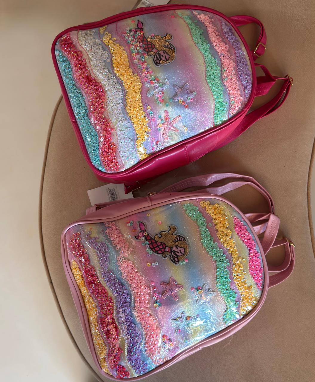 Mochila Cuerina Lentejuelas