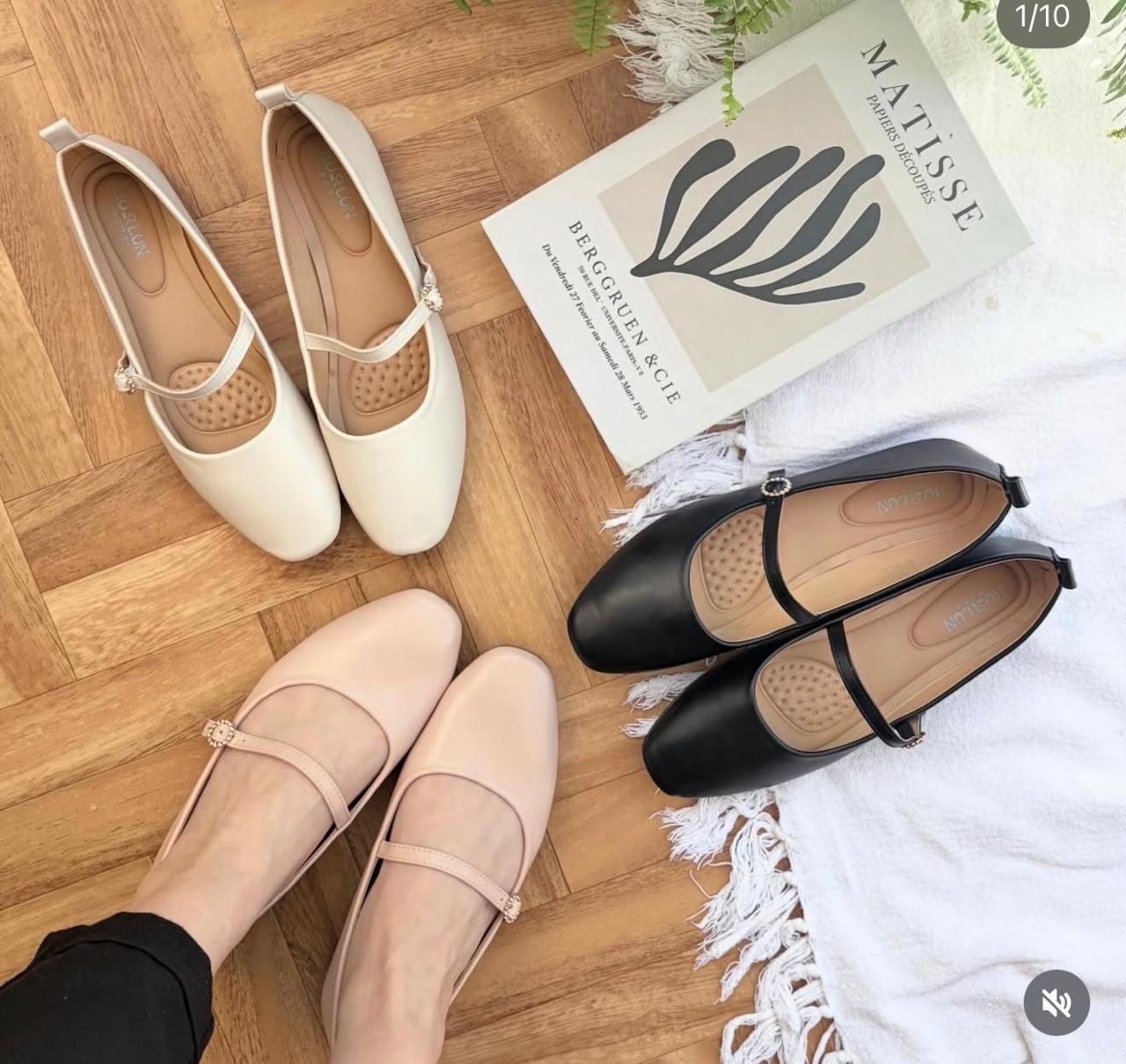 Guillerminas clásicas tres tonos (Negro, Blanco, Beige)