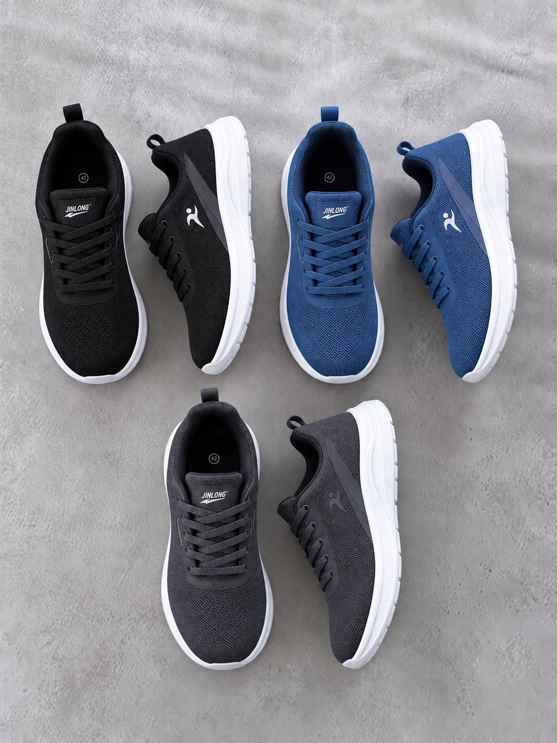 Zapatillas deportivas Jinlong para caballero con logo lateral